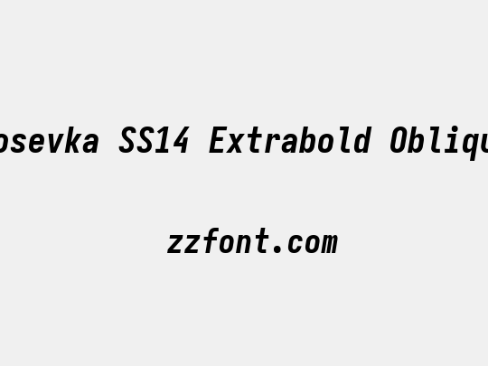 Iosevka SS14 Extrabold Oblique