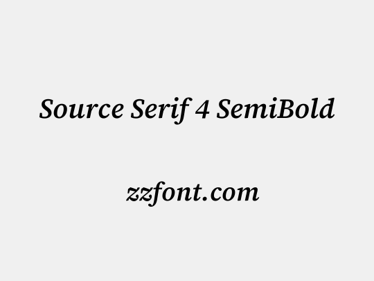 Source Serif 4 SemiBold