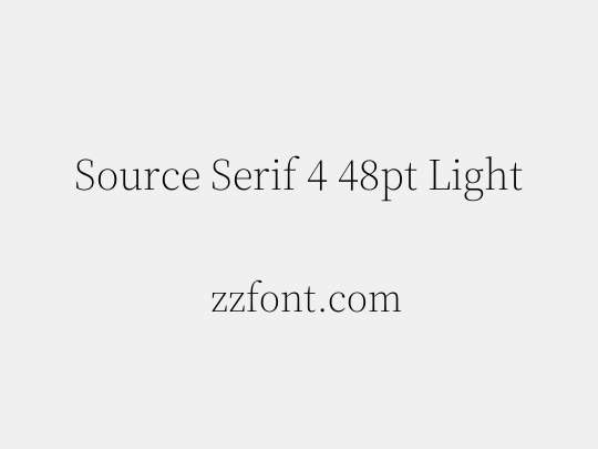 Source Serif 4 48pt Light