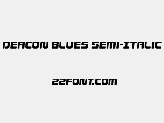 Deacon Blues Semi-Italic