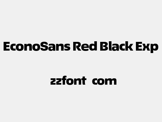 EconoSans Red Black Exp