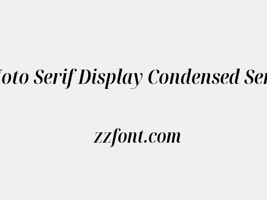 Noto Serif Display Condensed SemiBold