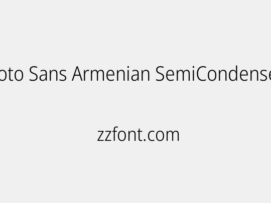 Noto Sans Armenian SemiCondensed Light