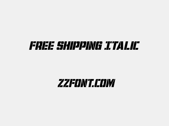 Free Shipping Italic