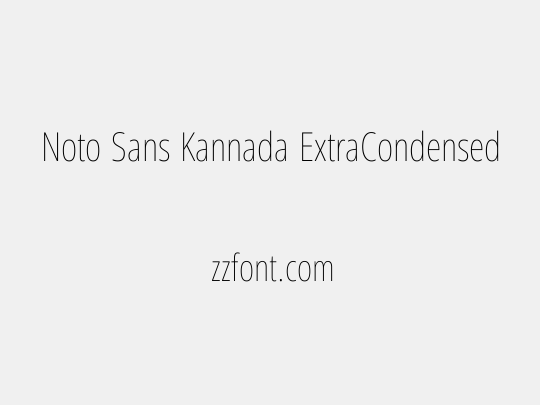 Noto Sans Kannada ExtraCondensed Thin