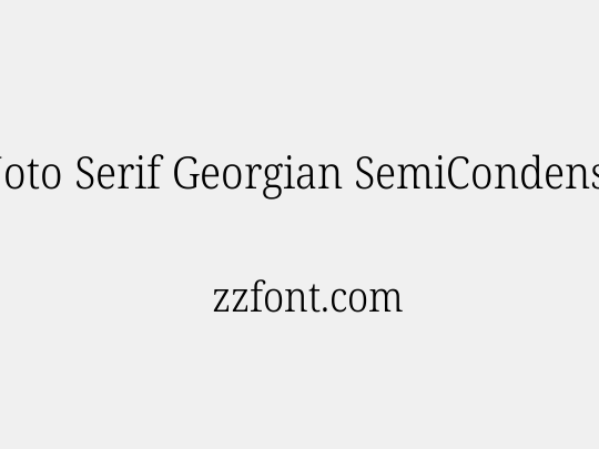 Noto Serif Georgian SemiCondensed Light