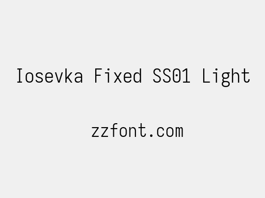 Iosevka Fixed SS01 Light