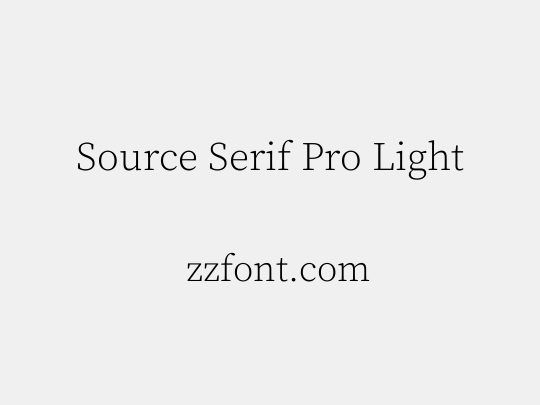 Source Serif Pro Light