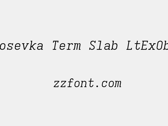 Iosevka Term Slab LtExObl