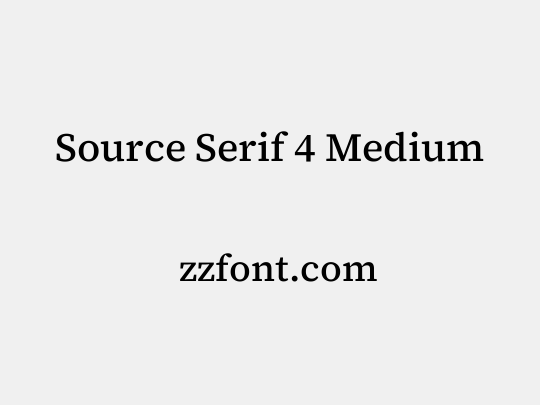 Source Serif 4 Medium