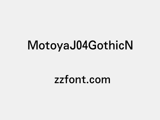 MotoyaJ04GothicN