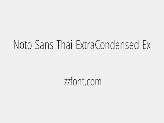 Noto Sans Thai ExtraCondensed ExtraLight