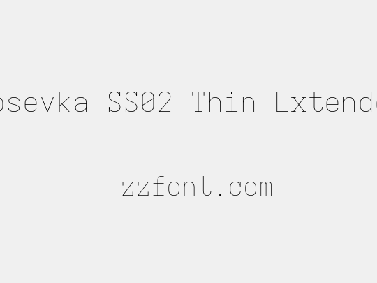 Iosevka SS02 Thin Extended