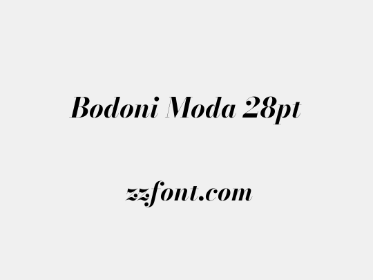 Bodoni Moda 28pt