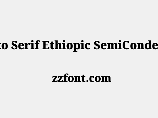 Noto Serif Ethiopic SemiCondensed Black