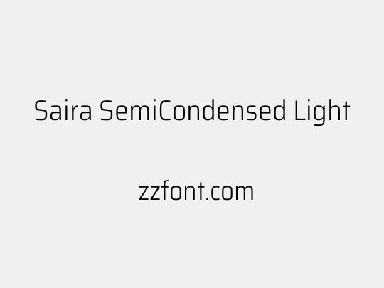 Saira SemiCondensed Light