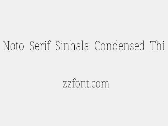 Noto Serif Sinhala Condensed Thin