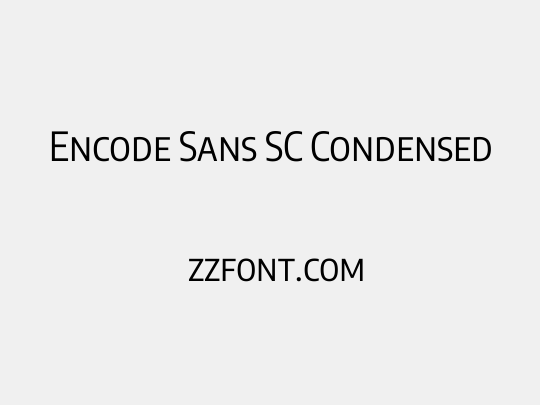 Encode Sans SC Condensed