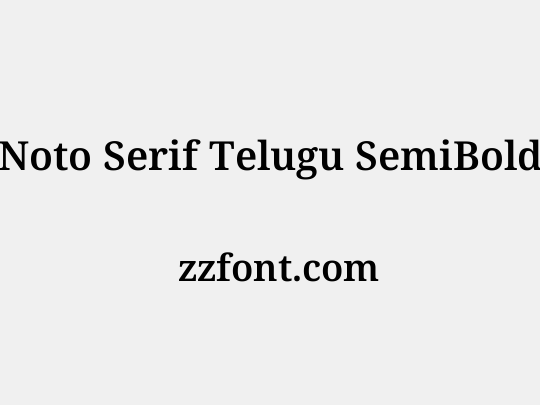 Noto Serif Telugu SemiBold