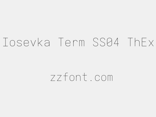 Iosevka Term SS04 ThEx