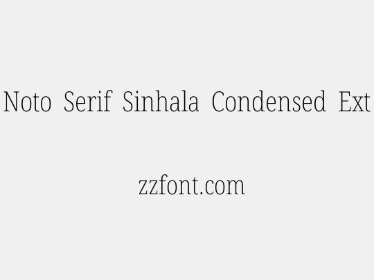 Noto Serif Sinhala Condensed ExtraLight