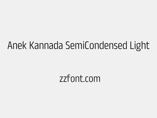 Anek Kannada SemiCondensed Light