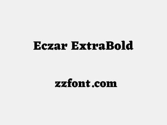 Eczar ExtraBold