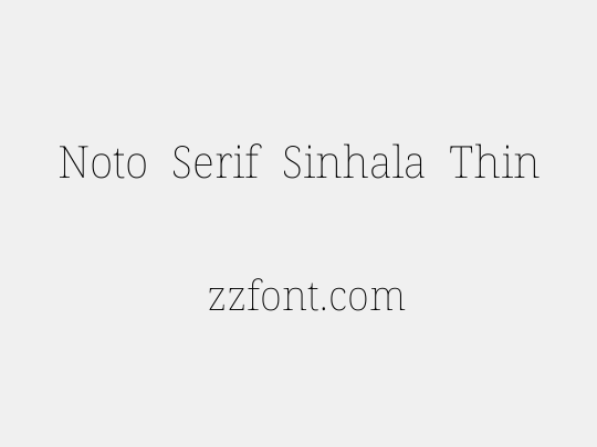 Noto Serif Sinhala Thin