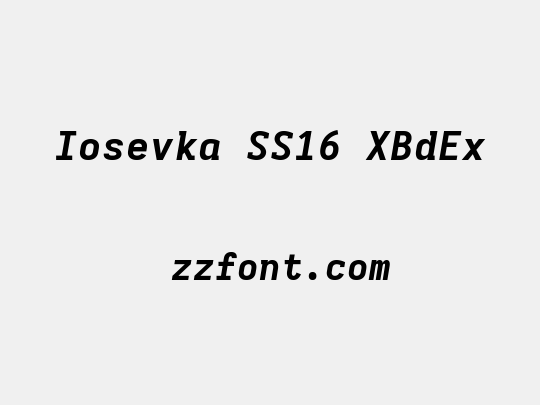 Iosevka SS16 XBdEx