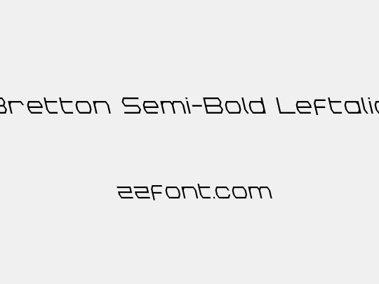 Bretton Semi-Bold Leftalic