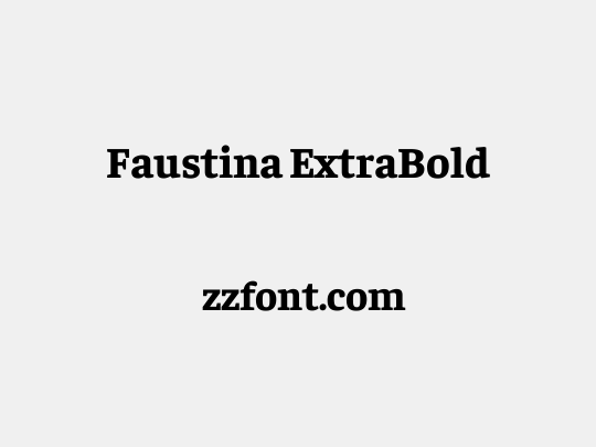 Faustina ExtraBold