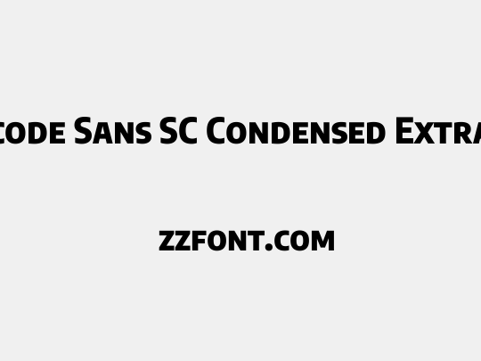 Encode Sans SC Condensed ExtraBold