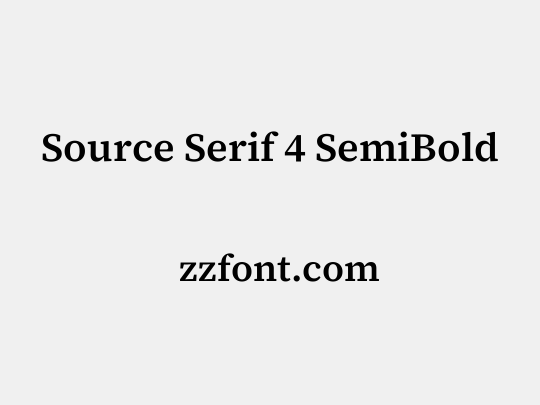 Source Serif 4 SemiBold