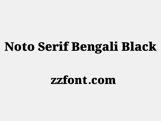 Noto Serif Bengali Black