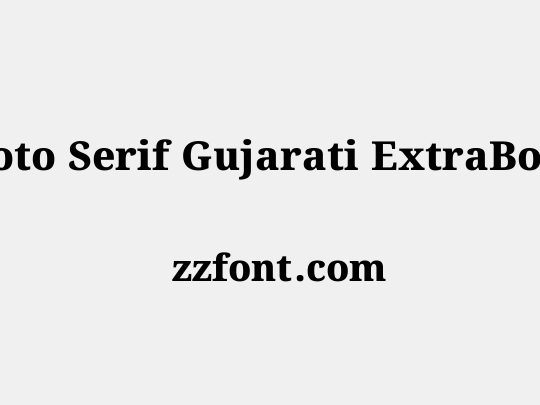 Noto Serif Gujarati ExtraBold