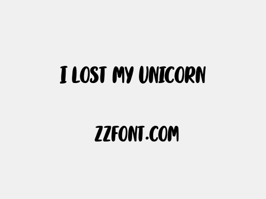 I lost my Unicorn