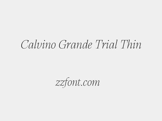 Calvino Grande Trial Thin