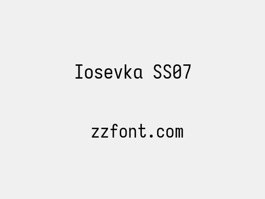 Iosevka SS07