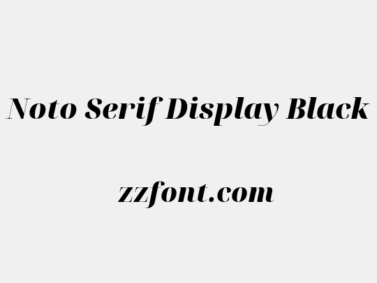 Noto Serif Display Black