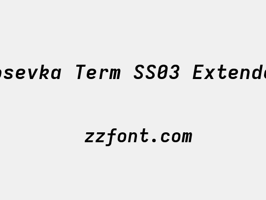 Iosevka Term SS03 Extended