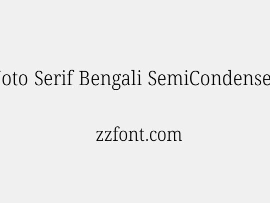 Noto Serif Bengali SemiCondensed Light