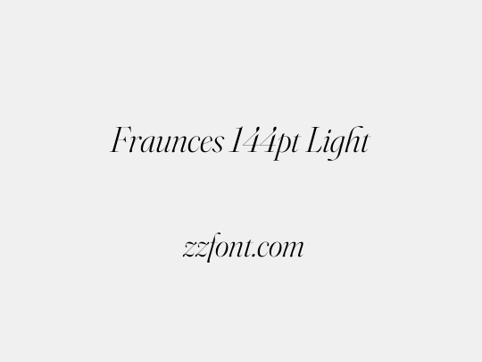 Fraunces 144pt Light