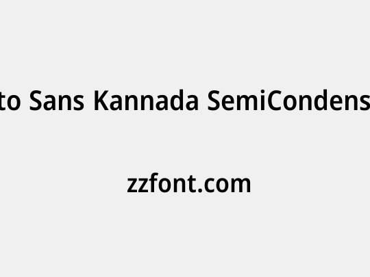 Noto Sans Kannada SemiCondensed SemiBold