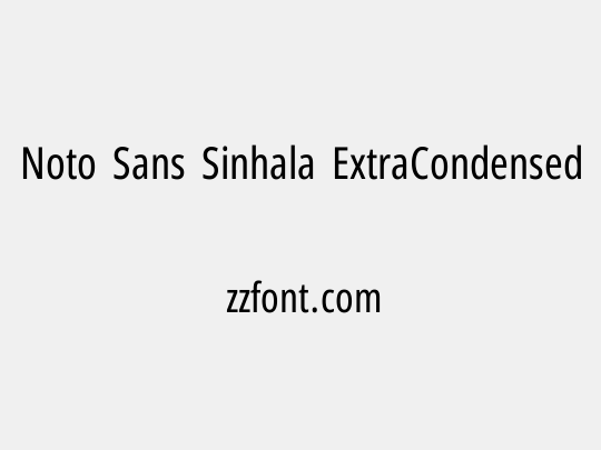 Noto Sans Sinhala ExtraCondensed