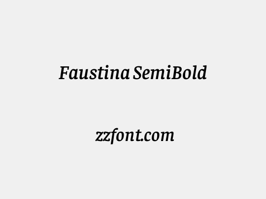 Faustina SemiBold