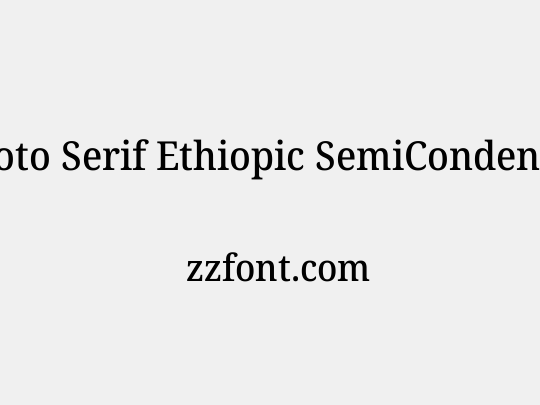 Noto Serif Ethiopic SemiCondensed Medium