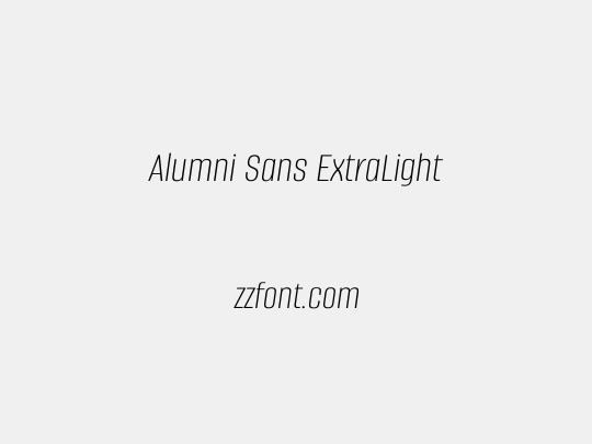 Alumni Sans ExtraLight