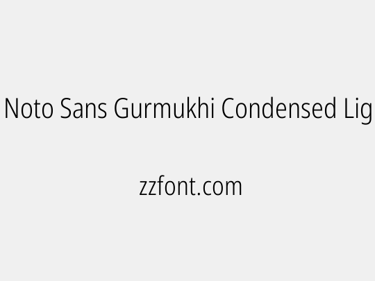 Noto Sans Gurmukhi Condensed Light