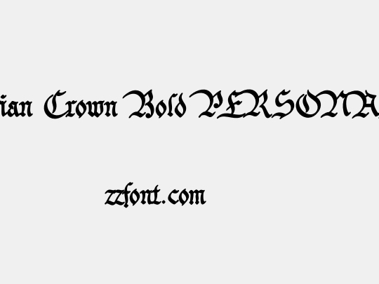 Bavarian Crown Bold PERSONAL Bd