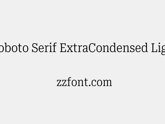 Roboto Serif ExtraCondensed Light